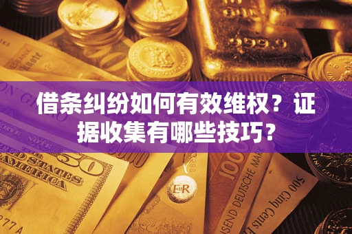 济南借条纠纷如何有效维权？证据收集有哪些技巧？